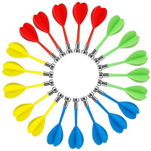 aghoer 20 freccette magnetiche, freccette magnetiche, accessori per il gioco interno, per famiglie, bar, sale giochi, ecc