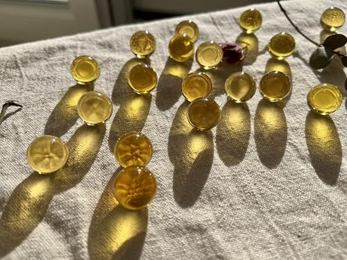 FAIRY TAIL & GLITZER FEE 20 pezzi cristallo vetro marmi giallo sfere di vetro di alta qualità per decorazioni collezioni creativi progetti fai da te 16 mm diametro sfere di vetro