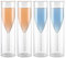 AHAQU 4PCS Double Walled Champagne Flutes, 100ml/3.5oz Stemless Prosecco Glasses, Tulip Goblet Clear Glass Cups, Crystal Champagne Glasses for Weddings, Christmas, Birthdays, Party, Home, Bar