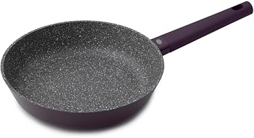 MasterClass Cast Aluminium Frying Pan, Induction Compatible, Non-Stick Fry Pan with Soft Touch Handle Ideal for Eggs, Omelettes, Dishwasher Safe, Cookware, 26cm,Purple