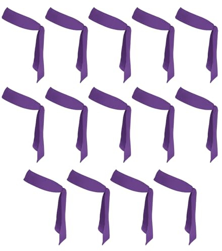 PATIKIL Lot de 14 Bandeaux élastiques de karaté Ninja réglables, Anti-Transpiration, pour Hommes et Femmes, Course à Pied, Tennis, Yoga, Violet foncé