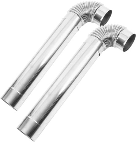 Totority 1ensemble Tuyau De Cheminée Acier Inoxydable Résistant Aux Hautes Températures pour Poêles à Bois Et Foyers Installation Facile Accessoires pour Chauffage à Domicile Et