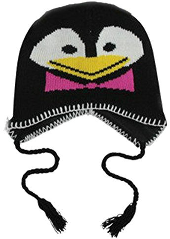 Tiermütze Beanie Mütze Skimütze Wintermütze Kinder Pinguin Zebra Panda Hund bunt | Mädchen Jungen Baby Strickmütze Ohrenschutz gefüttert Innenfutter Strick Animal warm Feinstrick Zöpfe Pinguin