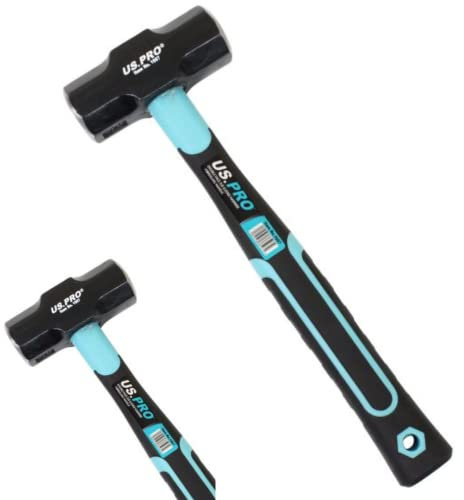 US PRO Double Face 1KG Stoning Hammer Fibreglass Handle 4512