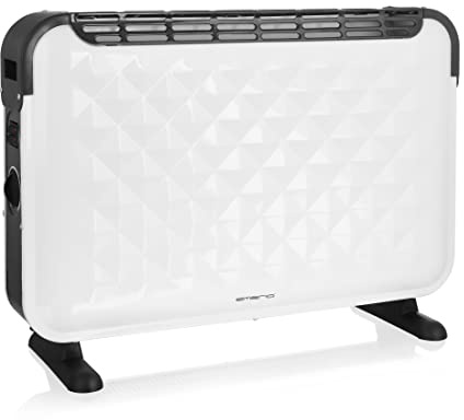 Emerio DESIGN Konvektor Elektroheizung max. 2000W mit verstellbarem Thermostat Heizgerät 3 Heizstufen (750W/1250W/2000W) energiesparend einstellbar stabile Standfüße mobil durch Griffe CH-106492