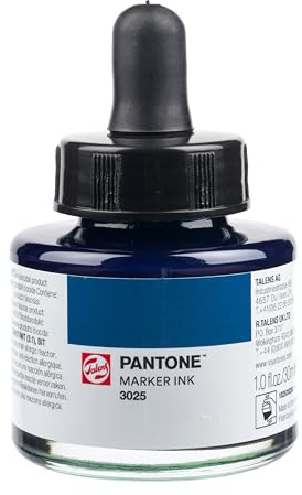 Talens | Pantone Inchiostro per Pennarelli 30 ml 3025 | Inchiostro Fluido + Pennarello Riempitivo | Inchiostro Pigmentato a Base d'Acqua in 108 Colori Pantone