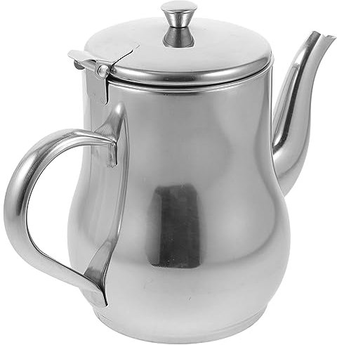 Didiseaon Coppa Filtro Olio in Acciaio Inox Distributore Di Salsa Di Barattolo Separatore Di Grassi Bottiglia Dolio Con Manico Porta Olio Pentola Di Condimento Portatile Acciaio Inossidabile