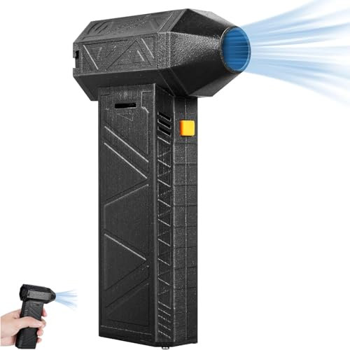 VINGVO Mini Soffiatore a Getto Portatile da 130.000 Giri/min, Turbo Jet X Portatile con Tre velocità del, Batteria da 8000 mAh, Asciugatore per Auto, Pulizia di Foglie di Neve,