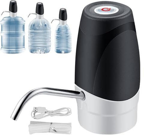 Bomba de botella de agua eléctrica de escritorio,Bomba de botella de agua automática,Bomba de agua eléctrica portátil con carga USB | Dispensador automático de agua potable, bomba de agua recargable p