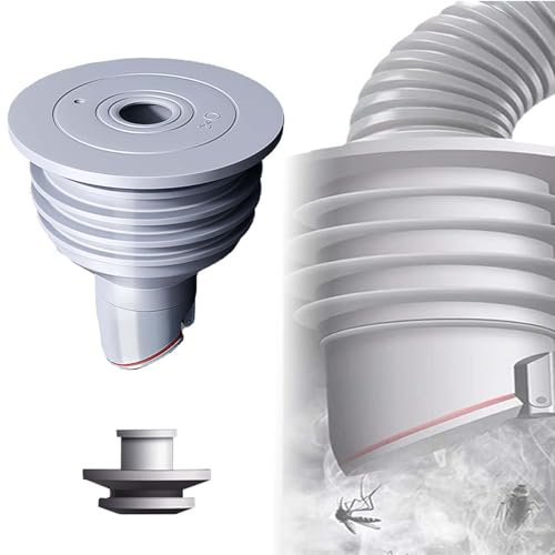 70-75 mm Sello de Tubería de Drenaje de Lavadora WISIRENT, Gris Sello de Tubería de Lavadorab Desodorante de Sello de Tubería de Drenaje, Junta de Tubo de Desagüe para Lavadora de Lavandería