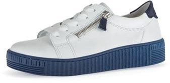 Gabor Damen Low-Top Sneaker, Frauen Halbschuhe,schnürschuhe,schnürer,straßenschuhe,Strassenschuhe,Sportschuhe,Weiss (River),38 EU / 5 UK