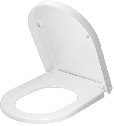 ANYCEE Tavoletta WC con Chiusura Ammortizzata, Copriwater Universali Formato Lungo D, Coperchio Water con Funzione Quick-Release, Facile da Pulire, Coperchio WC con Cerniere Regolabili, Plastica