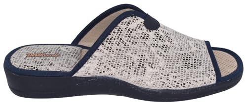 DeValverde Zapatillas de Casa Mujer Abiertas – Pantuflas Cómodas y Transpirables | Suela Antideslizante y Plantilla de Gel Confort (38)