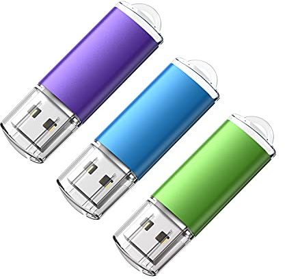KOOTION USB Sticks 32GB 3er Pack USB 2.0 Speicherstick USB Memory Sticks 32G 3 Stück USB-Flash-Laufwerk Set USB Flash Drive 3 STK Datenspeicher Stick Bunt(Grün, Blau, Lila)