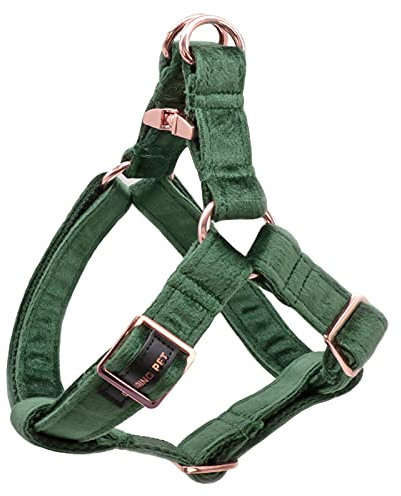 Aring pet, ARING PET Dog Halter Harness, Velvet Dog Harness, No Pull Dog Halter Harness for Small Medium Large Dogs., Dark green