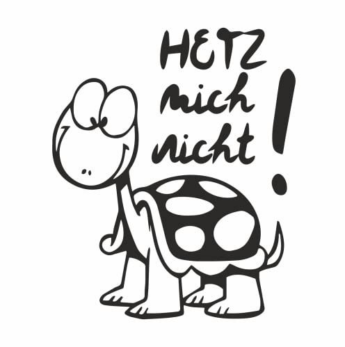 tradercat Auto Aufkleber Hetz Mich Nicht 10cmx12cm - Sticker für alle Oberflächen - Fenster, Seitenspiegel, Heckscheibe, Motorhaube, Fahrzeug – mit Anleitung (Schwarz)