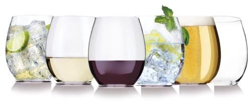AIOS Unbreakable Tritan BPA-Free Stemless Wine/Water Glasses 380ml (Set of 4)