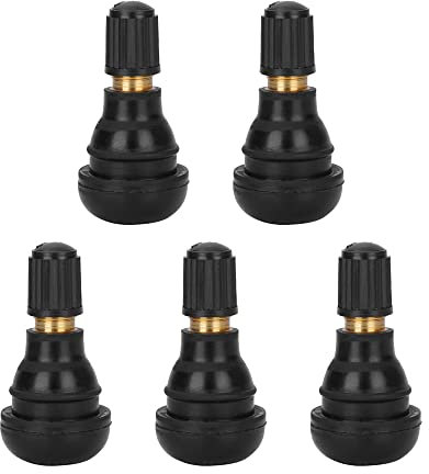 WATODAY TR412 Reifen Ventilkappen, Gummi-Einrast Ventil, schlauchloser Anzug für ATV, schlauchlose Felgenlöcher, Ersatz der meisten Autos, leichten LKWs, kleinen Anhängern (5 Stück)
