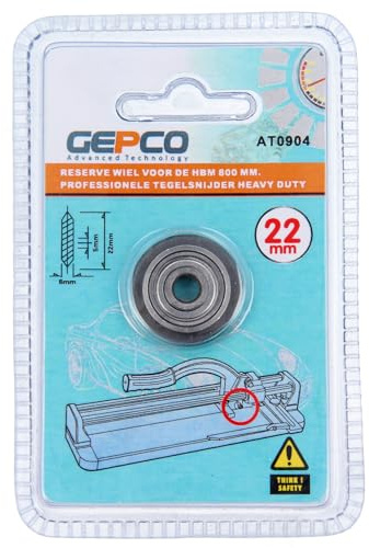 GEPCO Schneidrad 22mm 22 mmTR TS TF Schneider für Fliesenschneider Fliesen Maschine 22x6x5mm Fliesenschneidmaschine kompatibel mit AT1200 1000 1200 mm