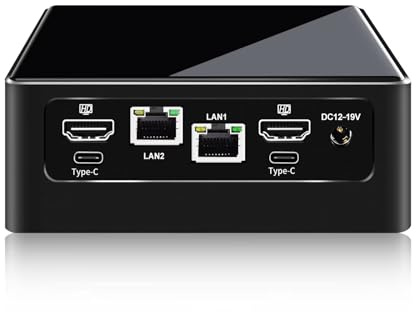 GLOVARY 13:e generationen U300 minidator (5C6T, up to 4,4 GHz), stationär kontorsdator, dubbel i226 V 2,5 GbE LAN, DDR5 8 GB RAM 512 GB NVMe SSD (PCIe4.0 x 4), W11 Pro, WiFi6, BT5.2