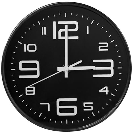 Gigtoop 20cm Rund wanduhr，8 Zoll Modern Quartz Lautlos wanduhren rund Ohne Tickgeräus DekorativeWanduhr,hohe Genauigkeit Leicht zu Lesen Wanduhr, für Büro,Wohnzimmer, Küche, Schule Kinderzimmer