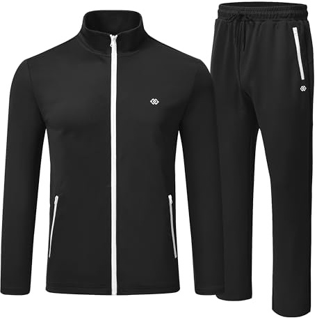 AjezMax Chandal de Jogging para Hombre Deportivo Chánda con Cremallera Chaqueta de Ropa y Pantalones de Running Ligero para Correr Entrenamiento