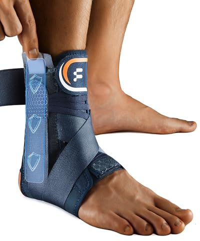 Fitomo Tutore Caviglia, Cavigliera Uomo e Donna Tutore Caviglia con stabilizzatori rimovibili per la Prevenzione e il Recupero da Infortuni, Debolezza della Caviglia, Gonfiore, Tendinite di Achille
