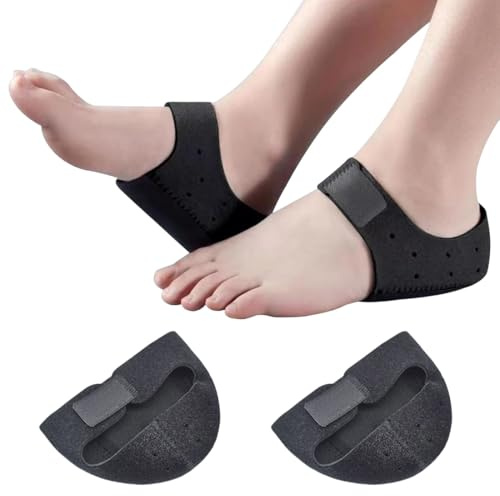 JUGUTA Talloniere Terapeutiche in Gel - Coppe per Tallone con Doppio Cuscino - Per Fascite Plantare, Sperone Calcaneare e Talloni Screpolati - Taglia EU 36-40 per Uomo e Donna - Nero Discreto