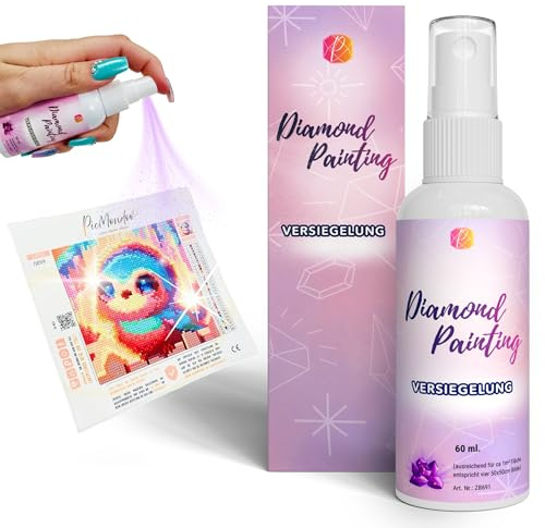 Picmondoo Diamond Painting Spray Sealer (60 ml), Diamond Painting Seal for Resin Stones, Perfect as Diamond Painting Accessories & Glue, UV-Resistant & Transparent (Spray Sealer (New))