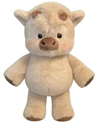 Générique Jouet en Peluche Doux De Vache, Peluche Doudou Qui Court, Jeune Bovin Animal | pour Maison Chambre Salon Canapé Lit Cadeau Anniversaire Fête
