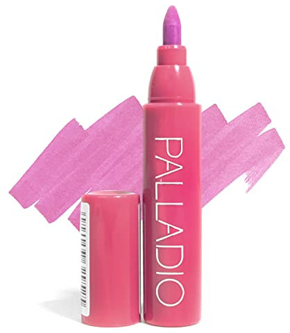 Palladio Lip Stain, Hydrating and Waterproof Formula, Matte Color Look, Longlasting All Day Wear Lip Color, Smudge Proof Natural Finish, Precise Chisel Tip Marker, Orchid