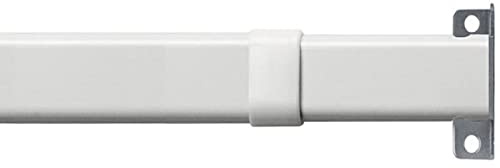Graber Flat Lock-Seam Sash Rod (28 to 48-Inch Adjustable Width, White)