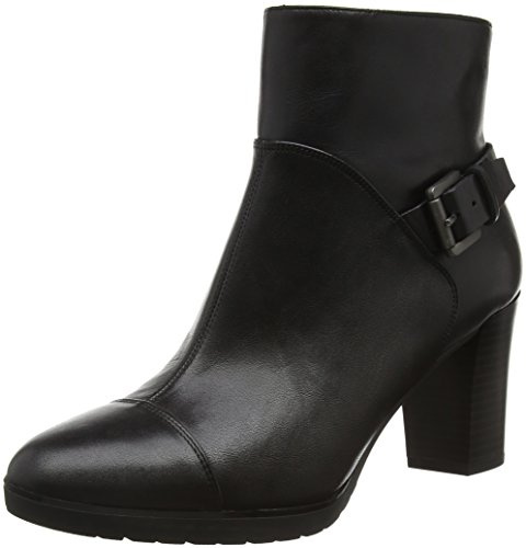 Geox D RAPHAL Mid A, Botines Mujer, Negro (BLACKC9999), 36 EU