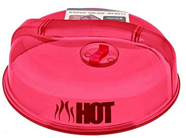 COOK CONCEPT Tapa Microondas, 25,5 cm di Diametro, Rosso/Trasparente/Viola/Verde