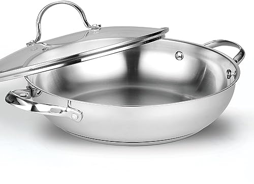 Cooks Standard 02502 Classic Everyday Chef Stir Fry Pan, 12/30 cm, Silver