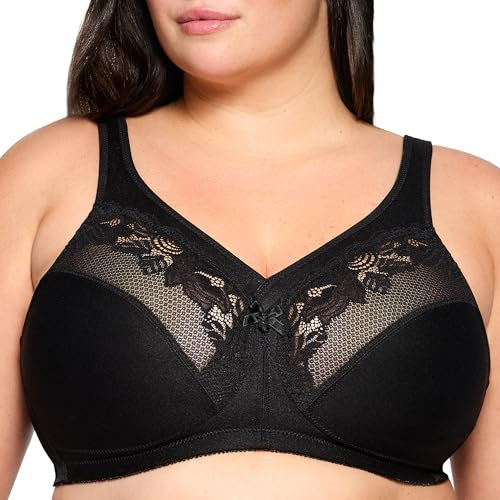 Glamorise Damen MagicLift Minimizer-BH Ohne Bügel #1003 Minimizer Bra, Schwarz, 85I