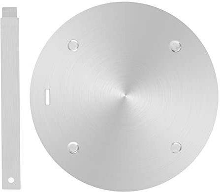 11inch Stainless Steel Induction Cooktop Mat, Induction Converter Heat Diffuser Simmer Ring Plate, Induction Cooktop Heat Diffuser Induction Plate with Handle Adapter Converter (24cm/9.45inch)