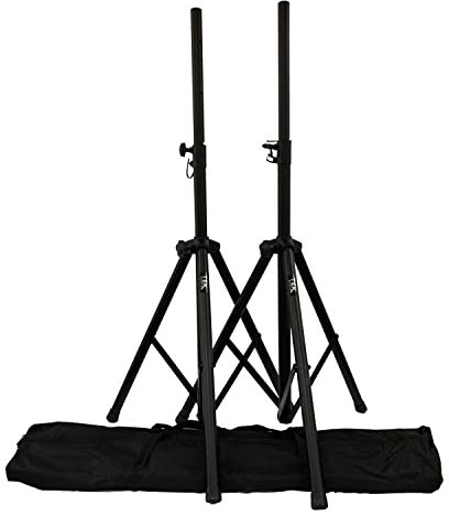Speaker Stand Kit TEK audio SS270 Black all Metal Heavy Duty includes 2 Stands and carry bag