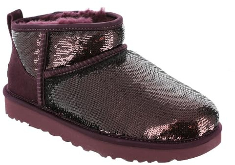 UGG Damen Classic Ultra Mini Mirror Ball Fashion Boot, Wilde Traube, 36 EU