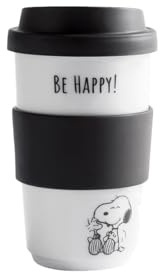 KAHLA 2DH195A44175CP Peanuts Becher 0,40 l Peanuts Be Happy | weißer to Go Becher mit Peanuts Motiv aus Porzellan
