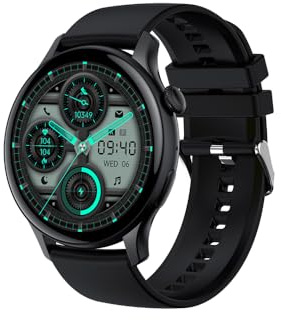 EKO ! Smart Bluetooth-samtalsklocka, Smartwatch, sportklocka, stegräknare, 1,42 tums skärm, sömnmonitor, pulsmätare, blodspänning SpO2 (svart)