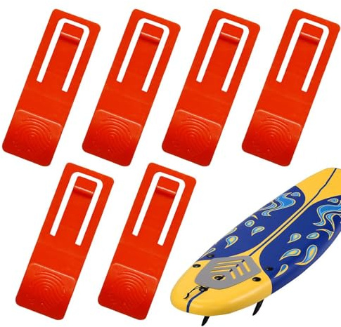 6 Stück Surfbrett Flossenclips Paddle Board Fin Clip Wasserabscheider Wasser Skibrett Fischflosse Clip Schnalle Paddleboard Surfboard Schwanzclip Surfausrüstungs-Flossenhalterung