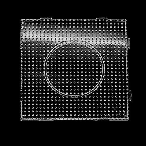 KATIMI 6 Stück 5mm Bügelperlen Platten Groß, Bügelperlen Vorlagen, Steckplatten Schablonen 4 Quadrat 14,5×14,5cm + 2 Rund 15×15cm für DIY Perlen Handwerk Zubehör (Transparent)