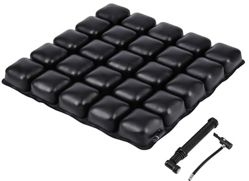 Inflatable Air Seat Cushion, Adjustable Pressure Relief Seat Cushion for Tailbone and Sciatica Pain, Portable Air Seat Pad 3D Air Cushions - for Wheelchair, Car, Office and Home (M - 42cm*42cm)