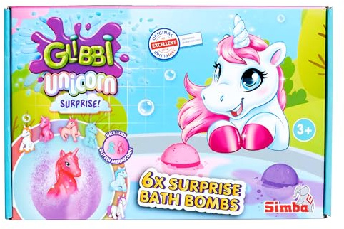 Unicorn Surprise Bombe de bain | Lot de 6 boules de bain effervescentes avec surprise licorne | Plaisir de bain coloré pour enfants à partir de 3 ans | Idée cadeau pour filles et garçons | Jouet de