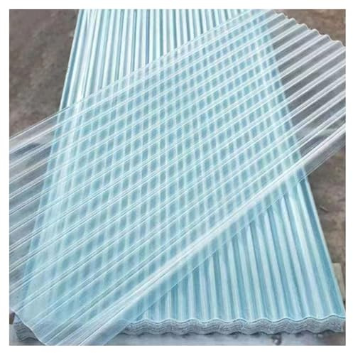 ZXCASDF Placa de Iluminación FRP，Panel para Tejado Transparentes，Chapa Ondulada para Invernaderos，Chapa Tejado a Prueba de Lluvia Anti-UV，Revestimiento Pared Exterior(10pcs,0.9 * 1.2m/35 * 47in)