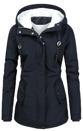 Générique Doudoune Femme Automne Elegant Chauffant Chaud Manteau Femme Capuche Duvet Et d'hiver Parka