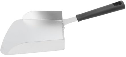 Picysa rostfritt stål matspade flytande grillspade, matskyffel med bred öppning för stekning av hamburgare, pommes frites