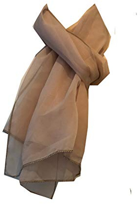 Beige uni Mousseline de Style écharpe. Mince, Jolie écharpe. Idéal pour ne Importe Quelle Tenue. Beau Cadeau. (Plain Beige Chiffon Style Scarf Thin Pretty Scarf Great for Any Outfit Lovely Gift)