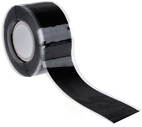 Lezed Selbstklebendes Abdichtband Selbstverschweißendes Silikonband Selbstklebendes Dichtungsband Garten Wasserrohr Reparatur Band Anti-Hochdruck und Kalt ,Schwarz (3 Meter)